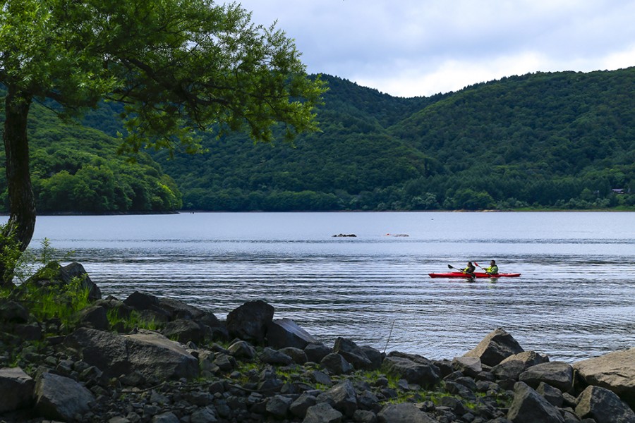 Canoeing at Lake Hibara